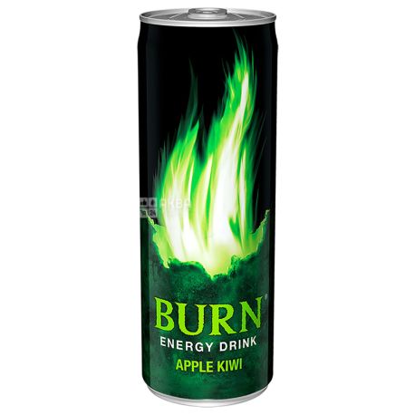 Burn Apple Kiwi, 0,5 л, Напій енергетичний Берн Яблуко-Ківі