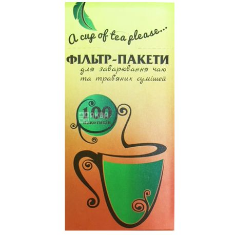 Промтус, Фильтр пакеты для заваривания чая, 65x130 мм, 100 шт.