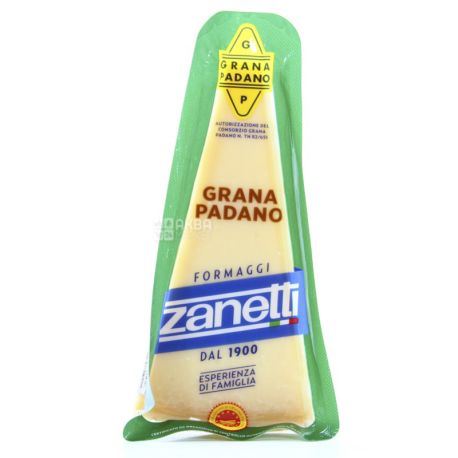 Zanetti Grana Padano, 200 g, Cheese, solid, piece, vacuum-packed