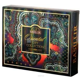Basilur, Oriental, Gift Collection, 60 пак., Чай Базилур, Ассорти, Восточная коллекция, Подарочный набор