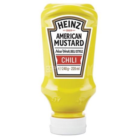 Heinz, 220 мл, Горчица, Американская, Чили