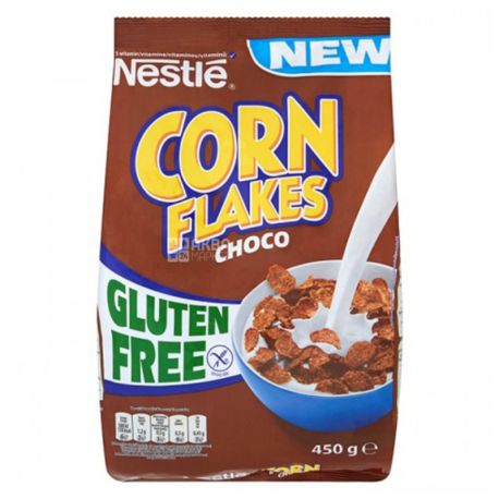 Nestle Corn Flafes, Готовый завтрак с какао, 450 г, м/у