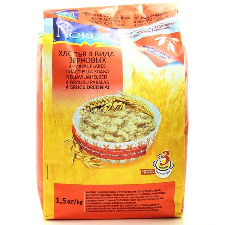 Nordic, 1.5 kg, Flakes from 4 types of cereals, Quick cooking, m / s