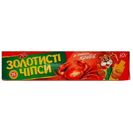 Золотисті чіпси, 50 г, Краб, М/у