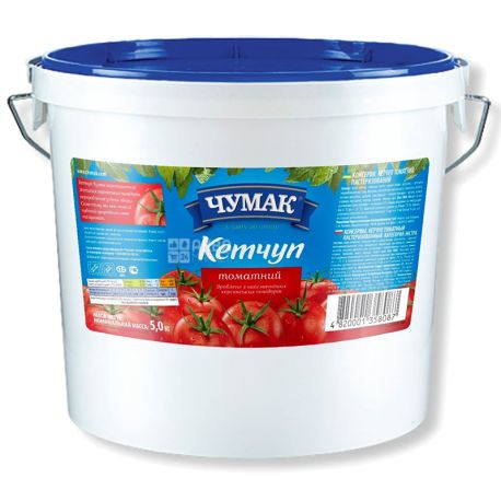 Чумак, 5 кг, Кетчуп, Томатний, пластикове відро