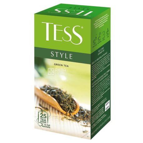 Tess, Style, 25 пак., Чай Тесс, Стайл, зелений