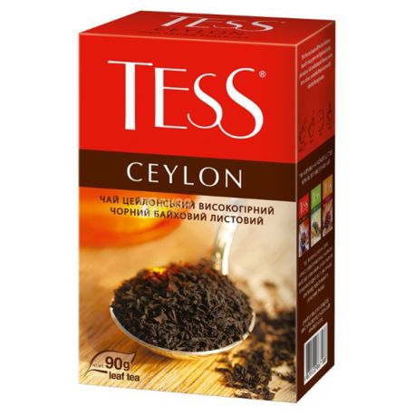 Tess, Ceylon, 90 г, Чай Тесс, Цейлон, чорний