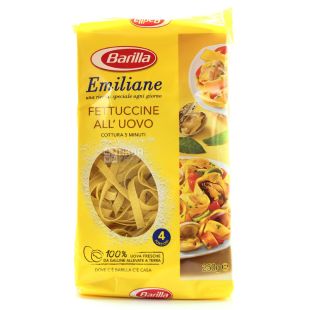 Barilla Fettuccine, 250 г, Макароны яичные Барилла Феттуччини