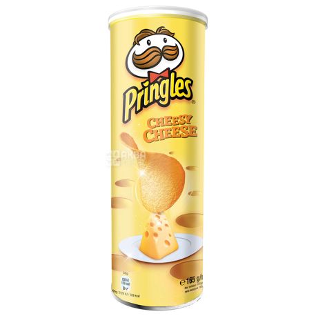 Pringles, 165 г, Чипсы картофельные, Cо вкусом сырам, Тубус