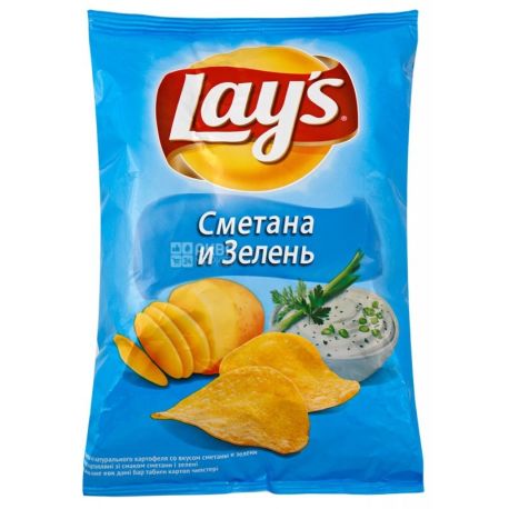 LAY’S, 30 г, Чипси картопляні, Сметана і зелень