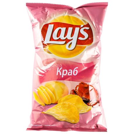 LAY’S, 30 г, Чипсы картофельные, Краб, м/у