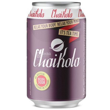 ChaiKola, 0,33 л, ЧайКола, Напиток газированный, ж/б