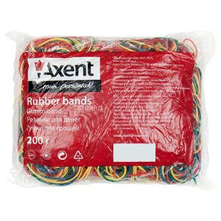 Axent, Резинка для денег, ассорти, 200 г, 60 мм