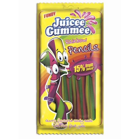 Juicee Gummee, 85г, Жувальні цукерки, Райдужні олівці