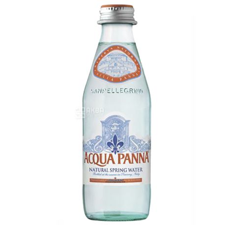 Acqua Panna, 0,25 л, Упаковка 24 шт., Аква Панна, Вода мінеральна негазована, скло