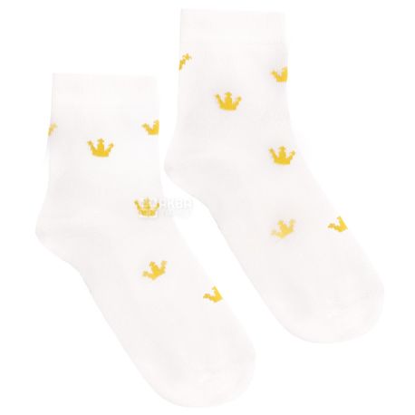 Duna, size 22-24, Children’s socks, Bamboo, White patterned