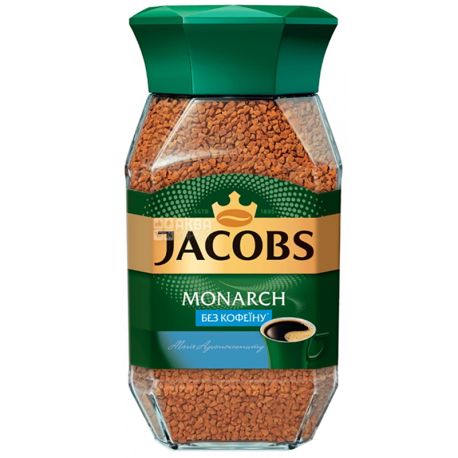 Jacobs Monarch, 95 г, Кофе Якобс Монарх, растворимый, без кофеина, стекло