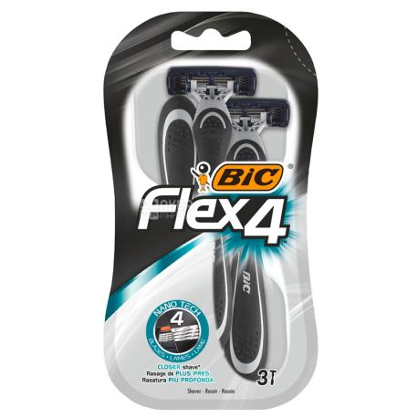 Bic Flex Comfort, 3 шт., Станок для гоління