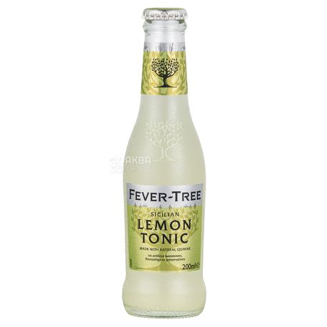 Fever tree, Sicilian Lemon Tonic, 0,2 л, Фивер Три, Сицилийский Лимон, Тоник фруктовый, стекло