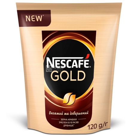 Nescafe Gold, 120 г, Кава Нескафе Голд, розчинний