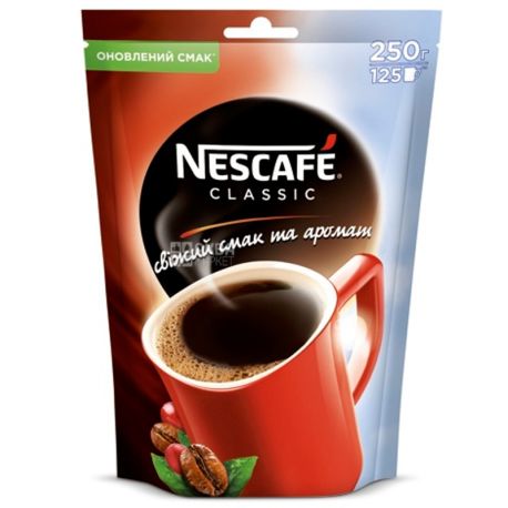 Nescafe Classic, 250 г, Кофе Нескафе Классик, растворимый