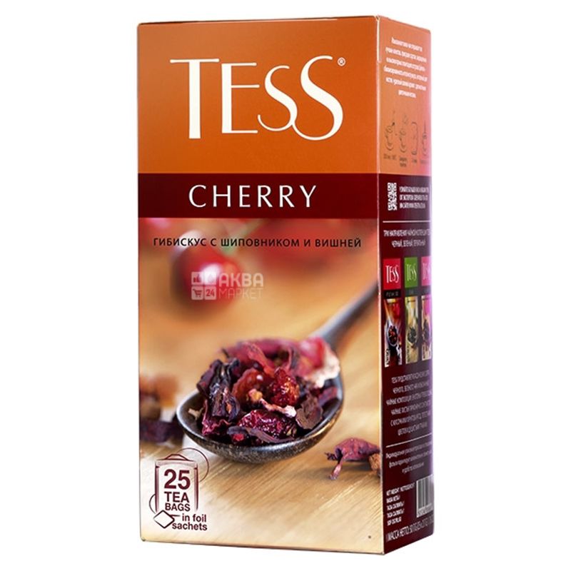 Tess Cherry 25 пак Чай Тесс Черр травяний з вишнею ку