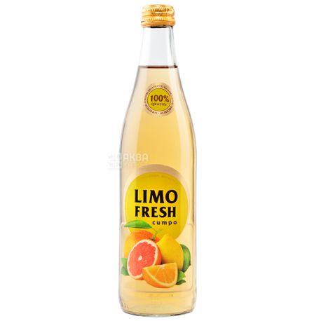 Limofresh, Ситро, 0,5 л, Лімофреш, Ситро, Напій безалкогольний, газований
