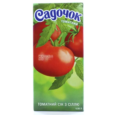 Садочок, Томатный, 0,95 л, Сок с солью