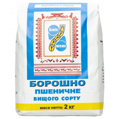 Киевмлын, Мука пшеничная, высший сорт, 2 кг