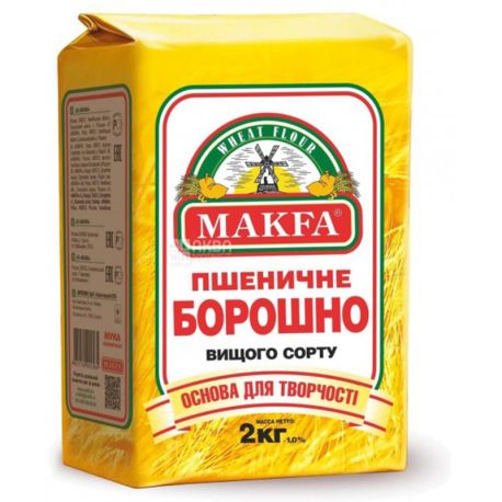Makfa Flour Premium, 2 kg, Paper bag