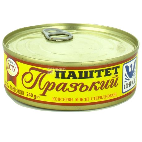 Онисс Паштет Пражский, 240 г, Жестяная банка