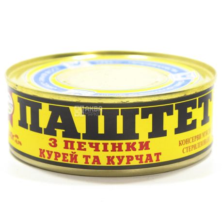 Онисс, 240 г, Паштет из печени кур и цыплят