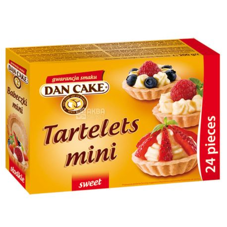 Dan Cake Тарталетки пісочні для десертів, 200 г, Коробка
