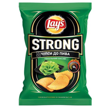Lay's чіпси Strong зі смаком васабі, 120г, м/у
