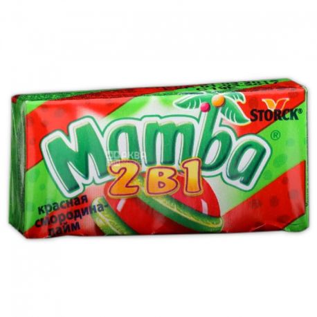 Mamba, 26,5 г, Цукерки жувальні 2в1
