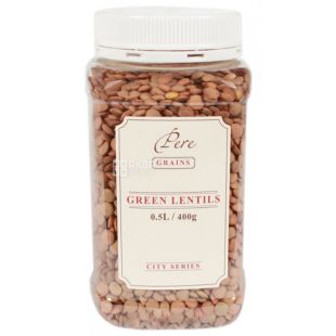 Pere, Green lentils, 400 г, Пере, Чечевица зеленая, ПЭТ