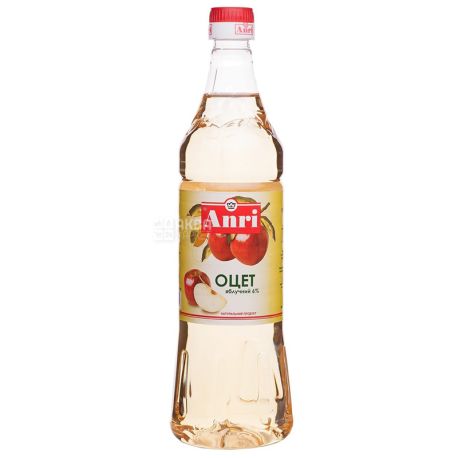 Anri Уксус яблочный, 6 %, 0,85 л, Пластиковая бутылка