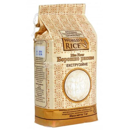 World's Rice, 1 кг, Борошно, Екструзійна, Безглютенова
