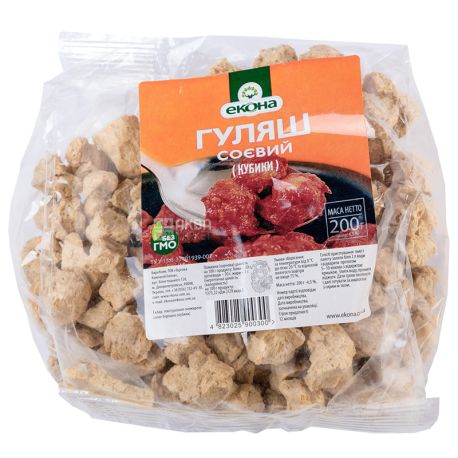 Econa Goulash Soybean, 200 g, plastic bag