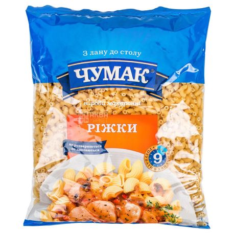 Чумак, 800 г, Макароны из твердых сортов пшеницы, Рожки