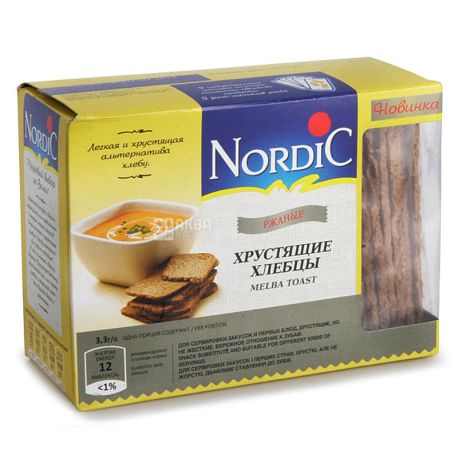 Nordic, 100 г, Хлебцы, Ржаные