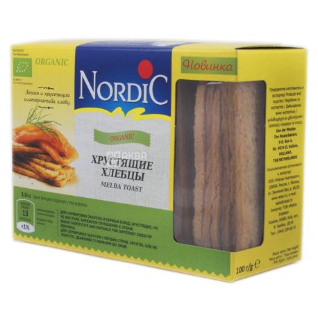 Nordic, 100 г, Хлібці, Органічні