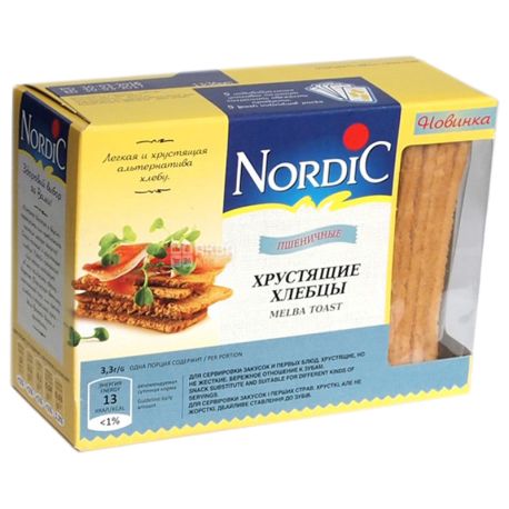 Nordic, 100 г, Хлебцы, Пшеничные
