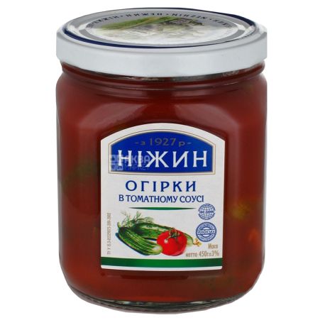 Нежин, Огурцы в томатном соусе, 450 г
