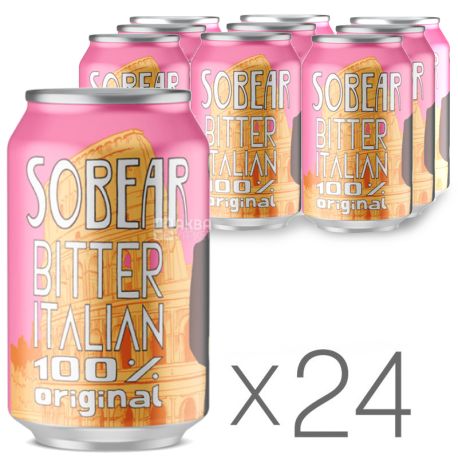 Wild Grass Sobear Bitter Italian, Газованний напій, Упаковка 24 шт.