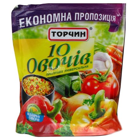 Торчин, 250 г, Приправа, 10 овощей, Универсальная, дой-пак