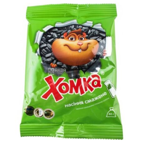 Хомка, 80 г, Семечки подсолнечные, Жареные, Соленые, м/у