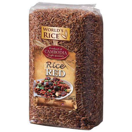 World's Rice, 500 г, Рис, Красный, м/у