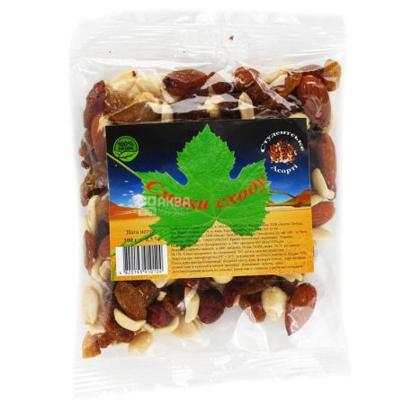 Tastes of the East a mixture of nuts and dried fruits Assorted Student, 100g, m / s