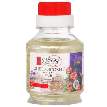 Kaiseki Rice Vinegar for Sushi, 200 ml, Glass Bottle